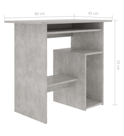 Bureau Gris béton 80 x 45 x 74 cm Aggloméré