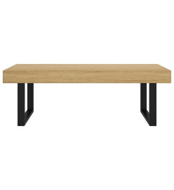 Table basse Marron clair et noir 120x60x40 cm MDF et fer