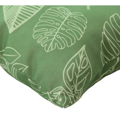 Coussins de palette 2 pcs motif de feuilles tissu Oxford