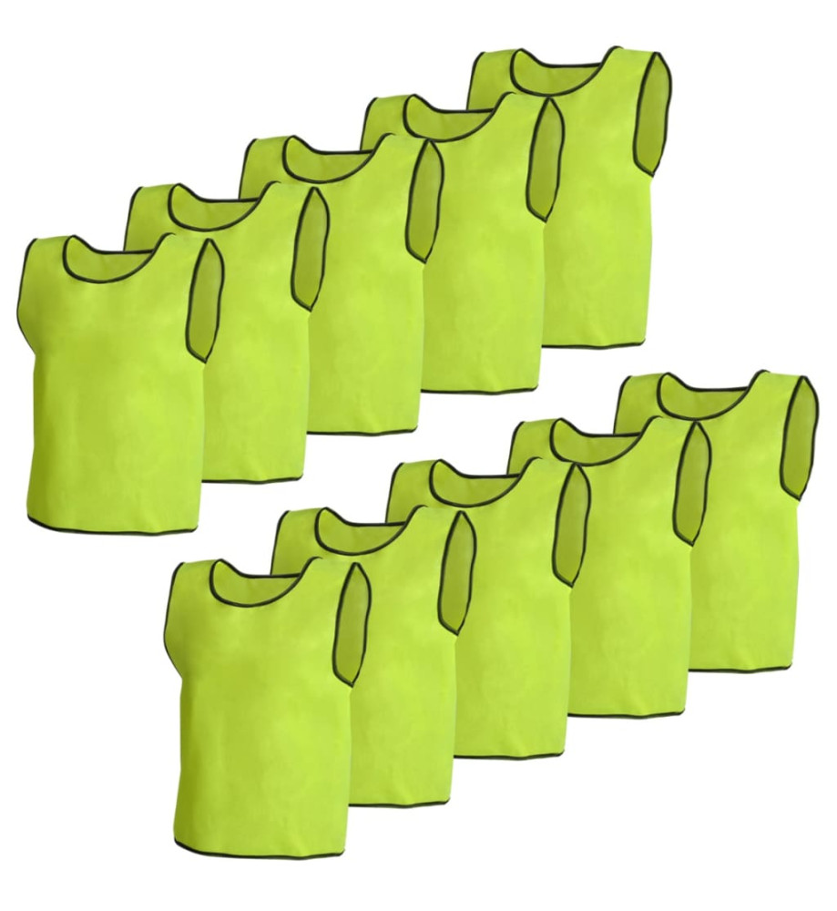 10 pcs Gilet de formation Junior Jaune