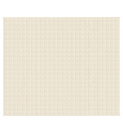 Couverture lestée Crème clair 220x260 cm 11 kg Tissu