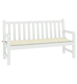 Coussin de banc de jardin crème 200x50x3 cm tissu oxford