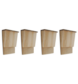 Maison pou chauve-souris 4 pcs 22 x 12 x 34 cm Bois