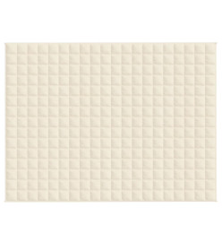 Couverture lestée Crème clair 150x200 cm 11 kg Tissu