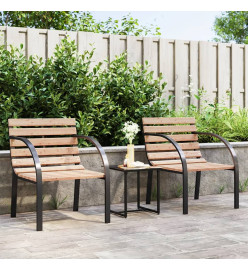 Chaises de jardin 2 pcs Bois