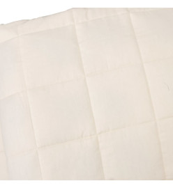 Couverture lestée Crème clair 155x220 cm 7 kg Tissu