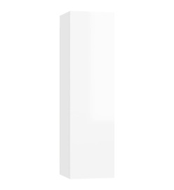 Ensemble de meuble TV 4 pcs Blanc brillant Aggloméré