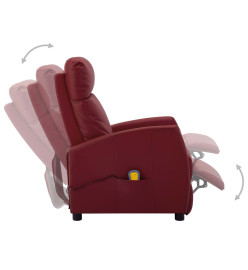 Fauteuil de massage Rouge bordeaux Similicuir
