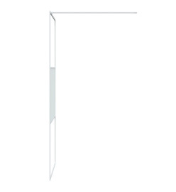 Paroi de douche Blanc 80x195 cm Verre ESG transparent