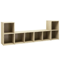 Meubles TV 4 pcs Chêne sonoma 72x35x36,5 cm Aggloméré