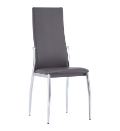 Ensemble de salle à manger 9 pcs Similicuir Gris