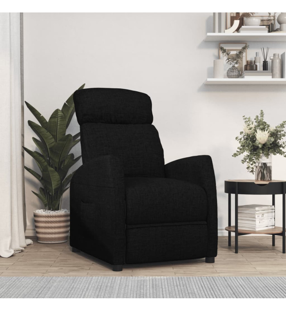 Fauteuil inclinable Noir Tissu