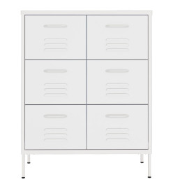 Armoire à tiroirs Blanc 80x35x101,5 cm Acier