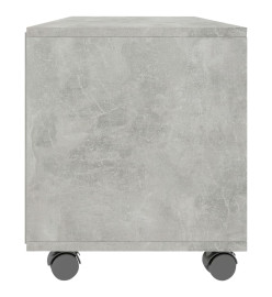 Meuble TV avec roulettes Gris cement 90 x 35 x 35 cm Aggloméré