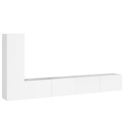 Ensemble de meubles TV 3 pcs Blanc brillant Bois d'ingénierie