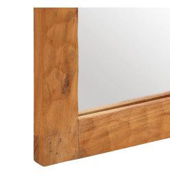 Miroir salle de bain 50x70x2,5 cm bois massif d'acacia et verre