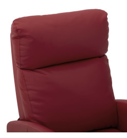 Fauteuil de massage électrique Rouge bordeaux Similicuir