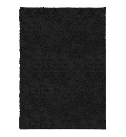 Tapis shaggy à poils longs moderne noir 120x170 cm