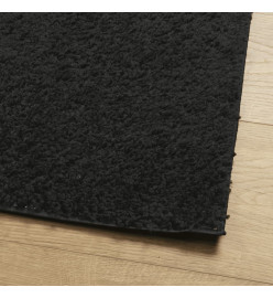 Tapis shaggy à poils longs moderne noir 300x400 cm