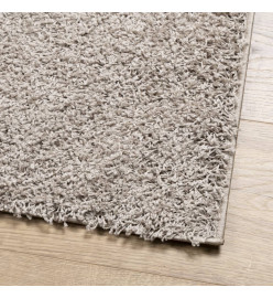 Tapis shaggy à poils longs moderne beige 120x170 cm