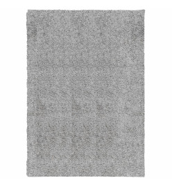 Tapis shaggy à poils longs moderne gris 160x230 cm