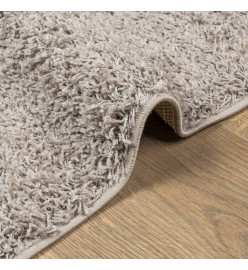 Tapis shaggy à poils longs moderne beige 240x340 cm