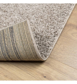 Tapis shaggy à poils longs moderne beige 100x200 cm