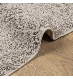 Tapis shaggy à poils longs moderne beige 100x200 cm