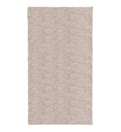 Tapis shaggy à poils longs moderne beige 60x110 cm