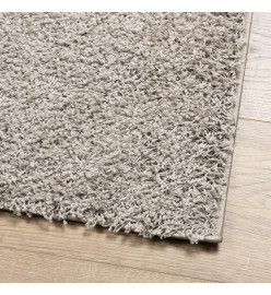 Tapis shaggy à poils longs moderne beige 60x110 cm