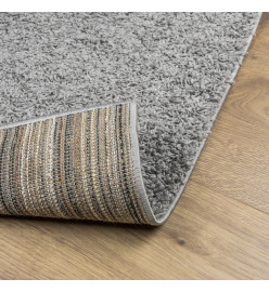 Tapis shaggy à poils longs moderne gris 80x200 cm