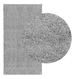 Tapis shaggy à poils longs moderne gris 60x110 cm