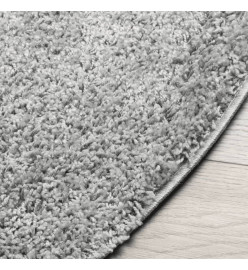 Tapis shaggy à poils longs moderne gris Ø 120 cm