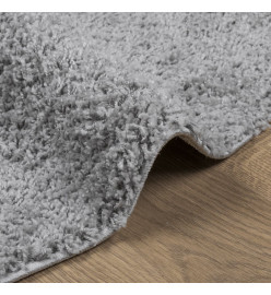 Tapis shaggy à poils longs moderne gris Ø 120 cm