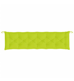 Coussin de banc de jardin vert brillant 200x50x7cm tissu oxford