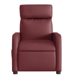 Fauteuil inclinable électrique Rouge bordeaux Similicuir