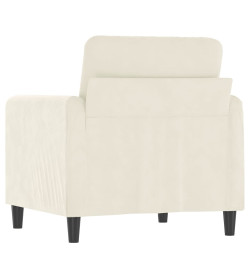 Fauteuil Crème 60 cm Velours