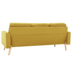 Ensemble de canapés 2 pcs Tissu Jaune