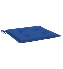 Coussins de chaise de jardin 6 pcs bleu royal 50x50x3 cm