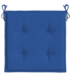 Coussins de chaise de jardin 6 pcs bleu royal 50x50x3 cm