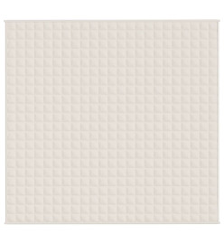 Couverture lestée Crème clair 220x240 cm 15 kg Tissu