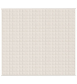 Couverture lestée Crème clair 200x220 cm 13 kg Tissu