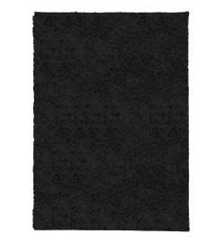 Tapis shaggy à poils longs moderne noir 200x280 cm