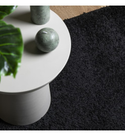 Tapis shaggy à poils longs moderne noir 200x280 cm