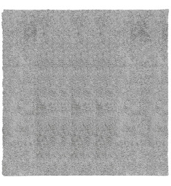 Tapis shaggy à poils longs moderne gris 240x240 cm