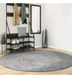 Tapis shaggy à poils longs moderne gris Ø 200 cm