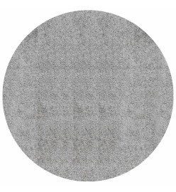 Tapis shaggy à poils longs moderne gris Ø 200 cm