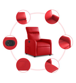 Fauteuil inclinable électrique Rouge Similicuir