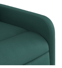 Fauteuil inclinable électrique Vert foncé Tissu