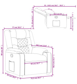 Fauteuil inclinable Crème Similicuir